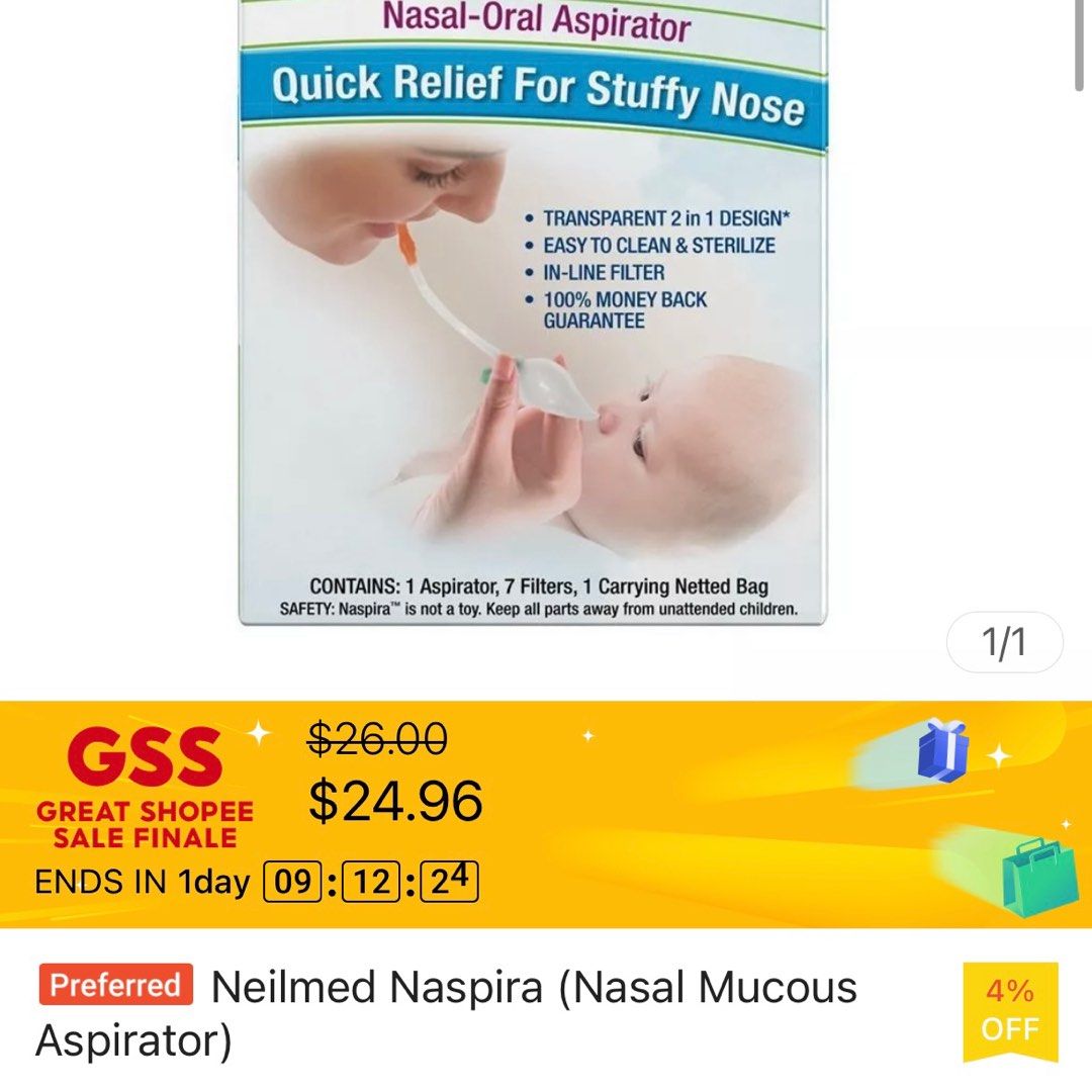 NeilMed Aspirator - Battery Operated Nasal Aspirator for Babies & Kids…