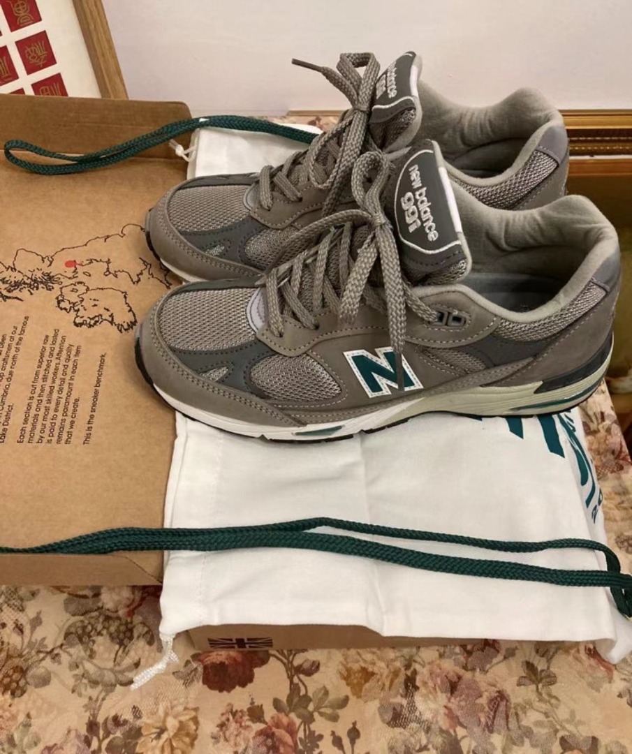 🎉New Balance NB 991 複古低幫跑步鞋灰棕色20周年限定, 女裝, 鞋, 波