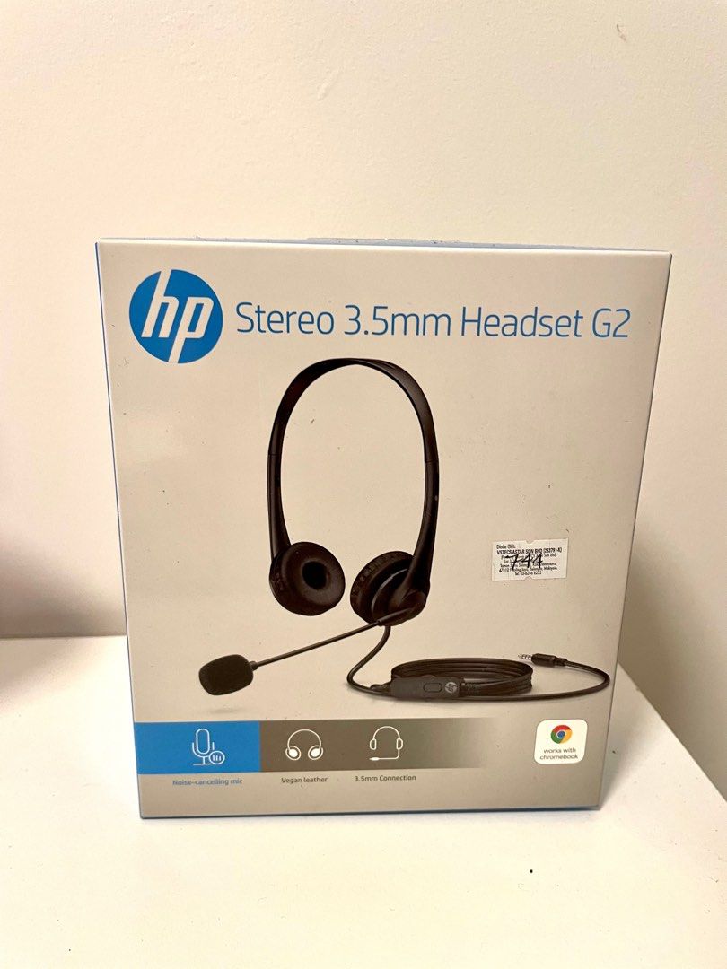 NEW on 3.5mm Stereo Audio, Headphones Headsets Headset & G2, HP Carousell