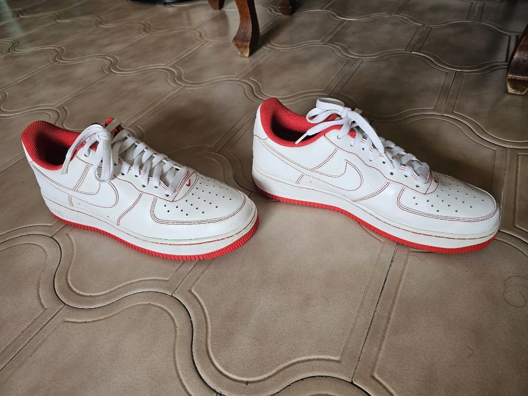 Nike air force one white red online