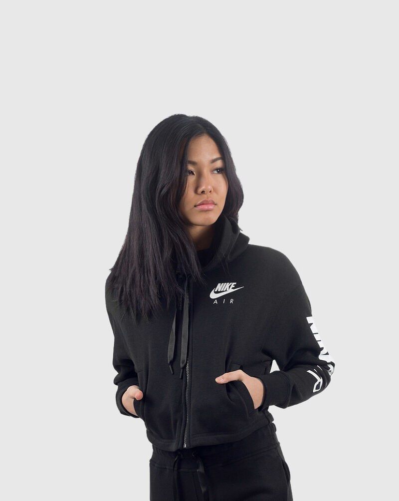 Nike Air Full Zip Cropped Fleece Hoodie Women s Fashion