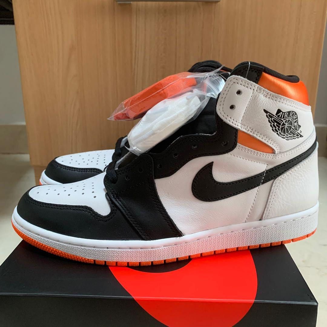 Nike Air Jordan 1 Retro High OG Electro Orange Men s Fashion