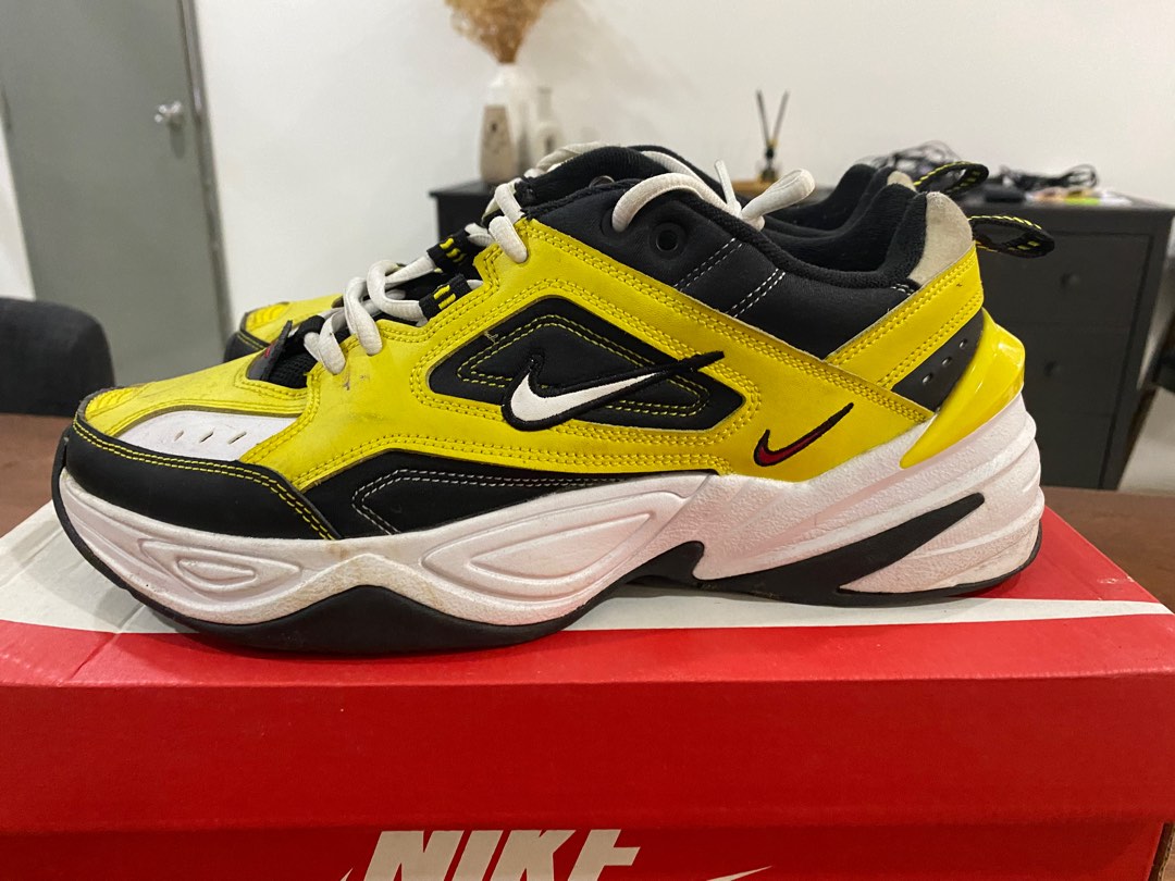 Nike tekno black yellow cheap