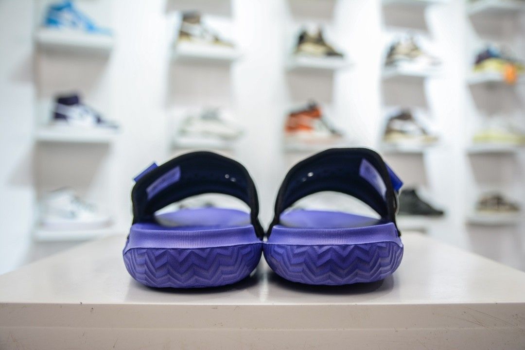 Dark purple nike slides discount