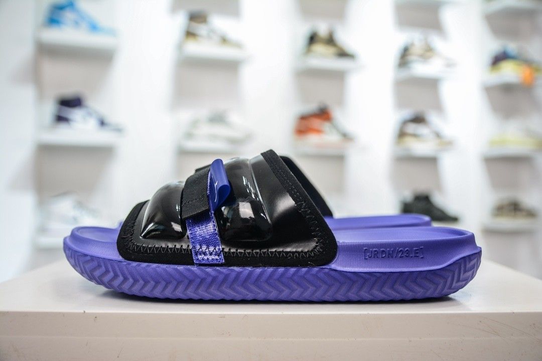 Dark purple nike slides store