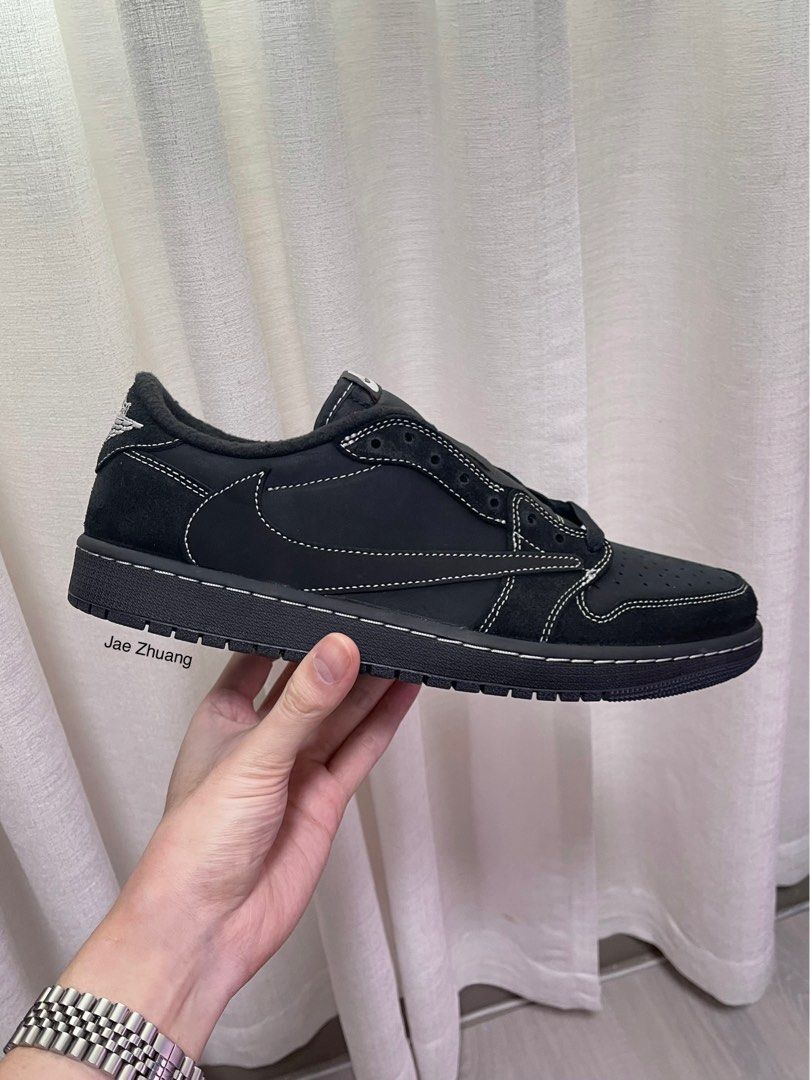 Nike Travis Scott Black Phantom Air Jordan 1 Retro Low OG 全黑倒鉤