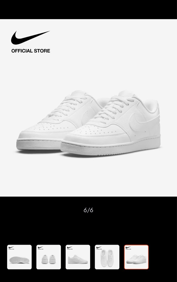Nike Women's Court Vision Low Better Shoes White on Carousell
