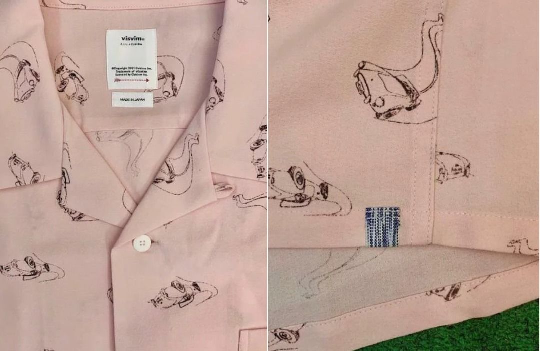 ON SALE : VISVIM HARMON SHIRTS/S ROADSTER - PINK SIZE 3 IN STOCK