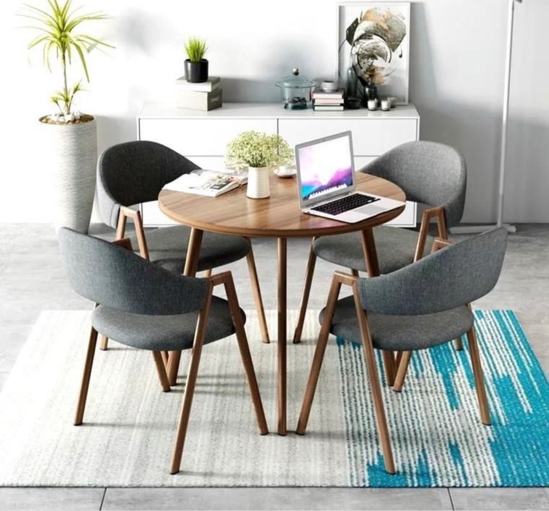 OPHELIA Round Dining Table Set, Furniture & Home Living, Furniture