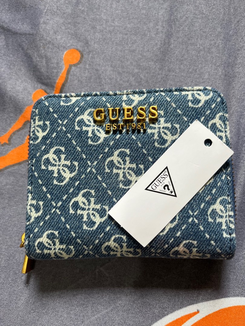 Original guess denim wallet (almost new) on Carousell