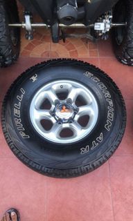 Pajero 15inch mags with all terrain tires