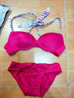 Pink Bikini Pierre Cardin / two piece bikini bra + underwear