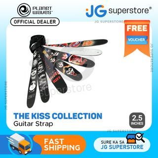 Planet Waves 2.5" The KISS Collection Signature Vinyl Guitar Strap (Available in Different Designs) | 25LK Series | JG Superstore