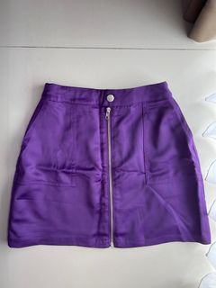 Pomelo Purple Silk Skirt
