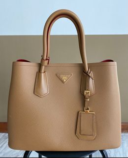 Prada Canapa SAFFIANO B2756T Women's Leather,Canvas Handbag