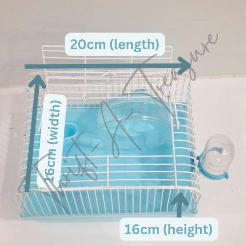 PRELOVED Basic Hamster Cage Pastel Blue