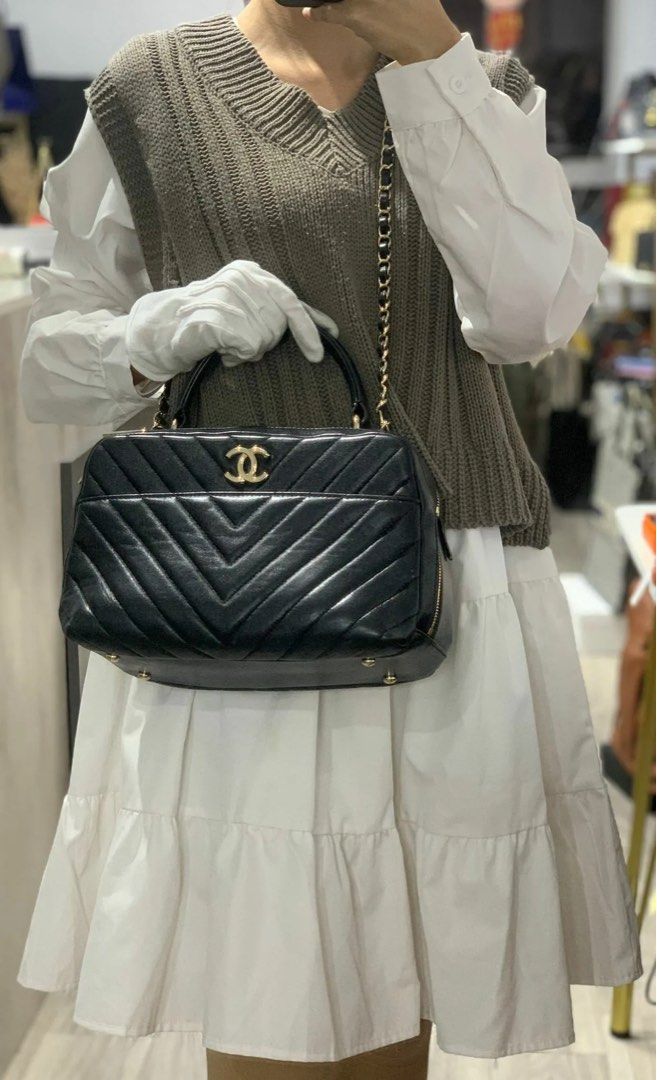 CHANEL, Bags, Soldchanel Trendy Bowling Bag