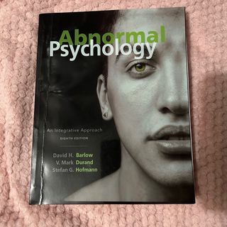 Psych Book - Abnormal Psychology (Barlow, Durand, & Hofmann - 8th edition) Softbound