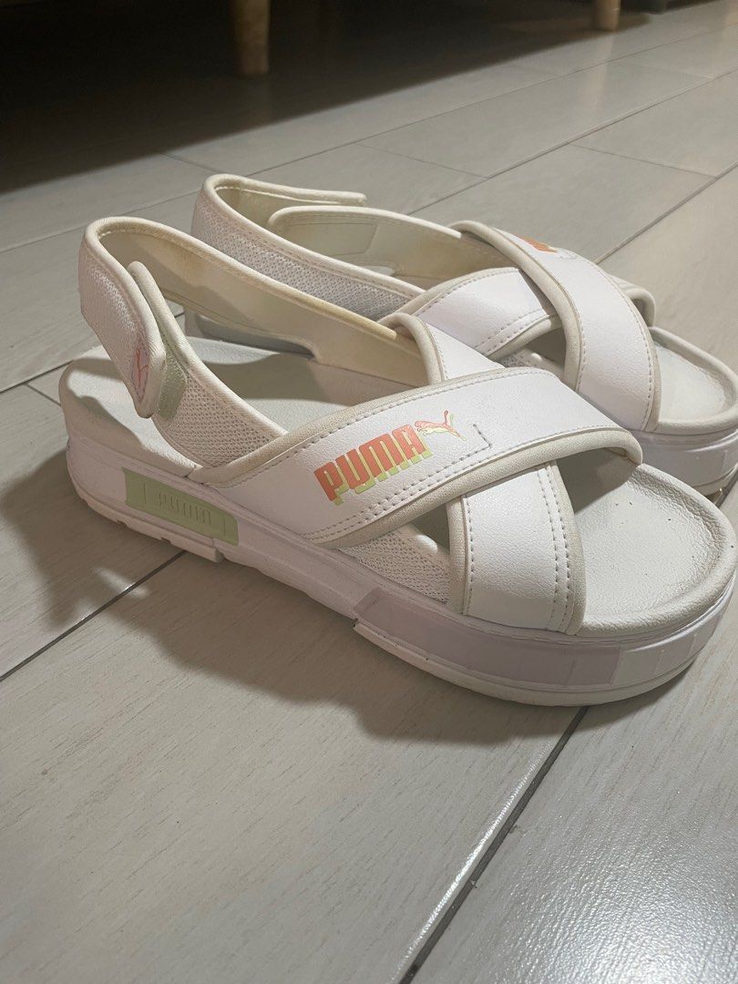 Puma platform on sale sandals white