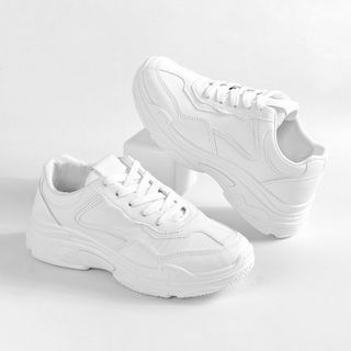 PVN Sepatu Sneakers Wanita Korea Casual Sport Shoes Putih