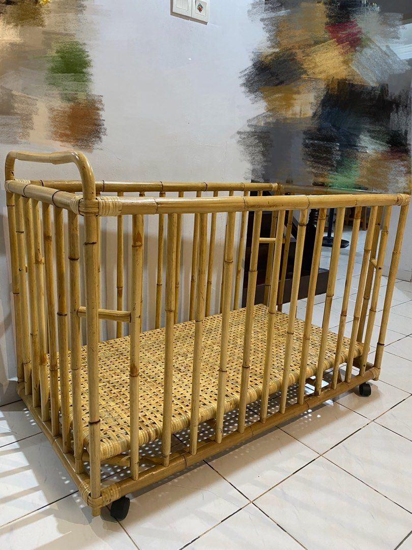 Rattan Baby Cot, Babies & Kids, Baby Nursery & Kids Furniture, Cots