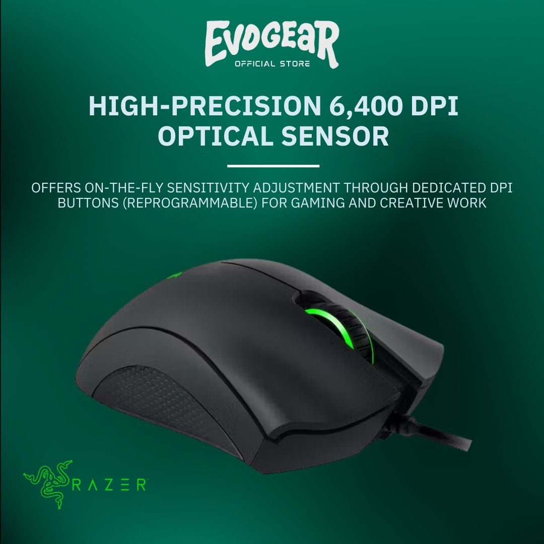 Razer Mouse DeathAdder Essential Gaming Mouse, Computers & Tech, Parts & Accessories, Mouse
