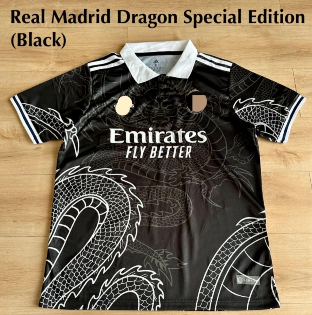 Real Madrid black dragon jersey 2023, Men