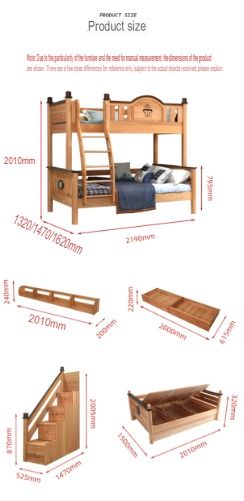Red Sandalwood Bunk Bed Bunk Bed All Solid Wood Bunk Bed Children S