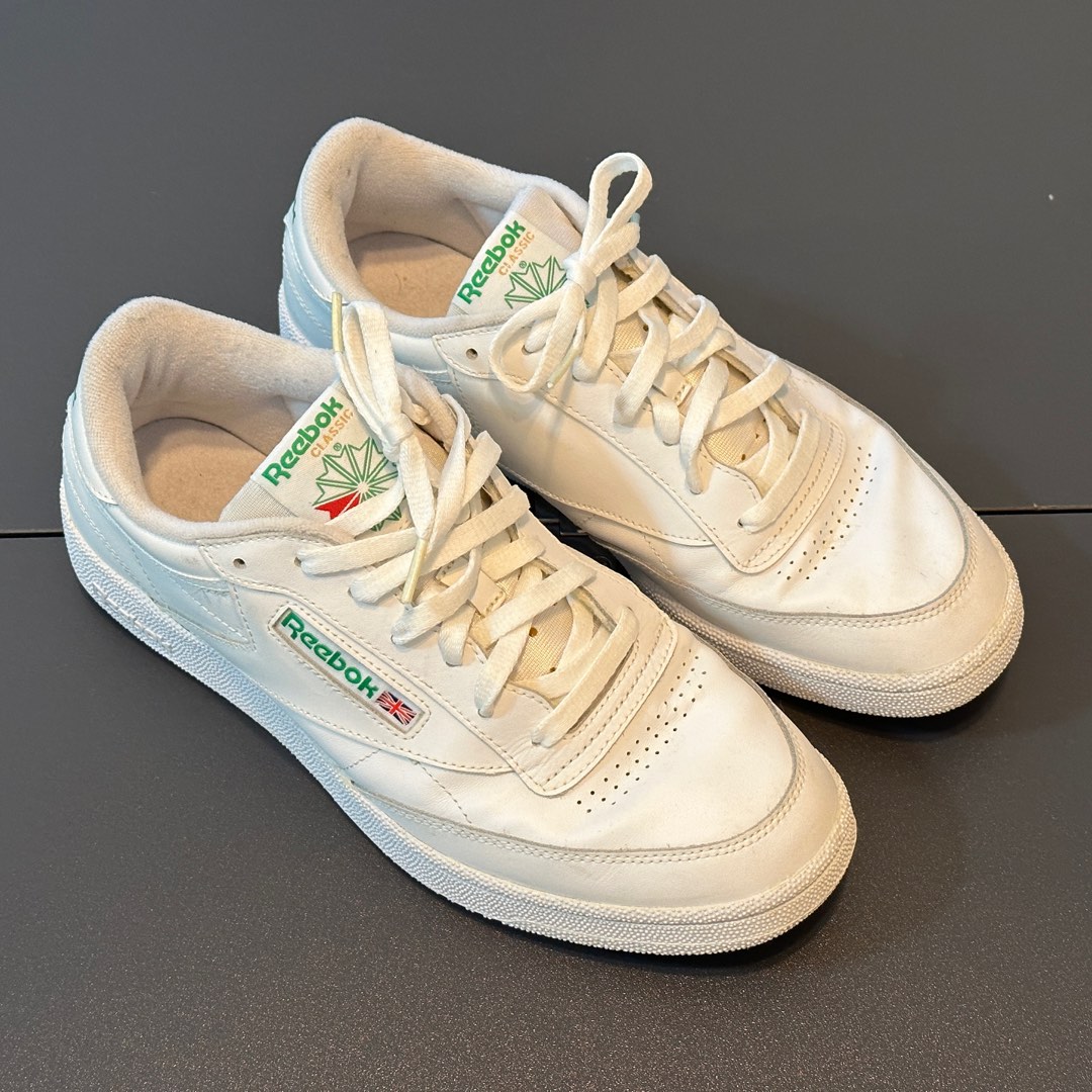 Reebok Classic Men s Club C 85 Off White and Green US10.5 UK9.5 EU44
