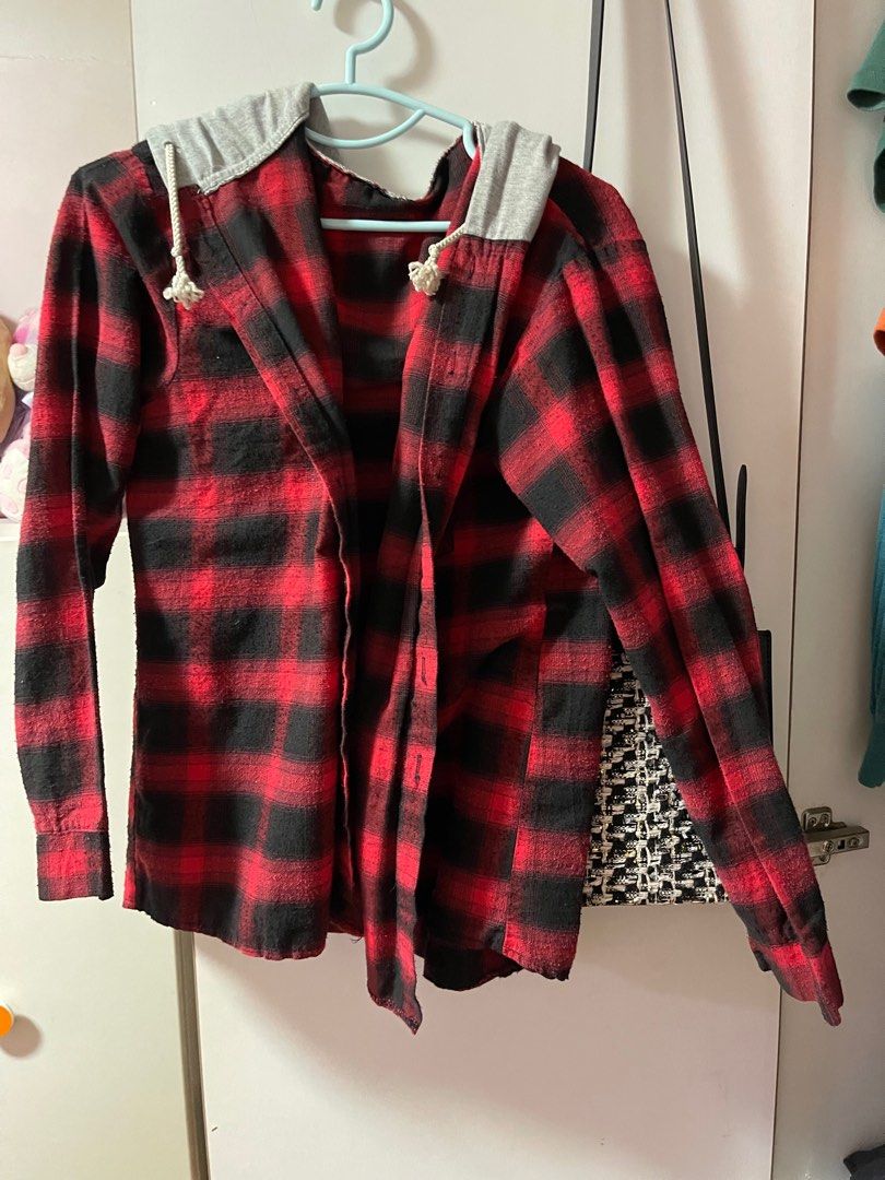 Checkered sales hoodie jacket
