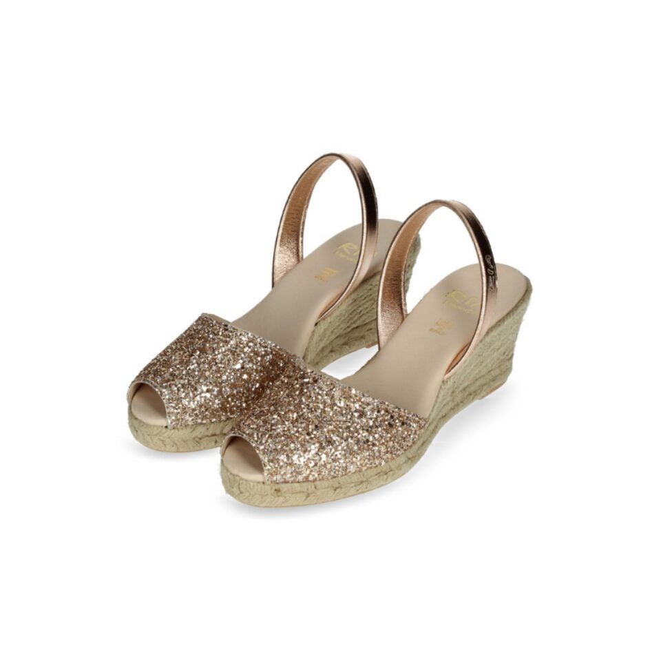 Gold best sale glitter wedges