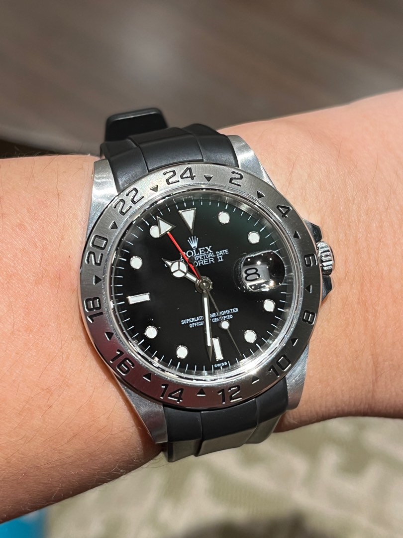 Rolex Explorer 16570 Head only and Rubber B Luxury Watches on