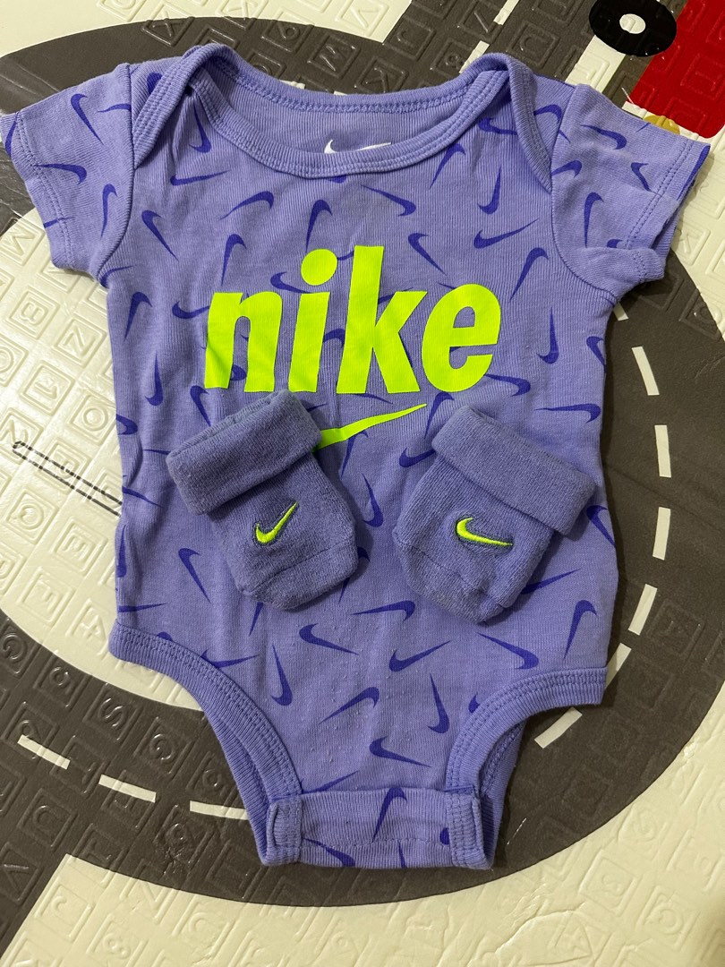 Purple nike onesie deals