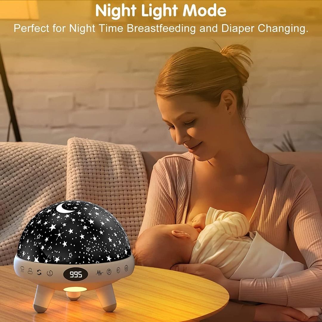 Sale Night Lights for Kids Room with Sound Machine Baby Night Light Star Projector White Noise Machine for Baby Sleeping Soother Nursery Boys Girls