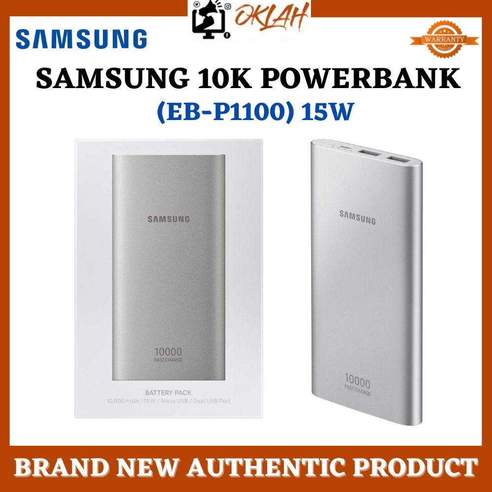 Samsung 10000mAh Lithium Ion EB-P1100 Power Bank Fast Charging
