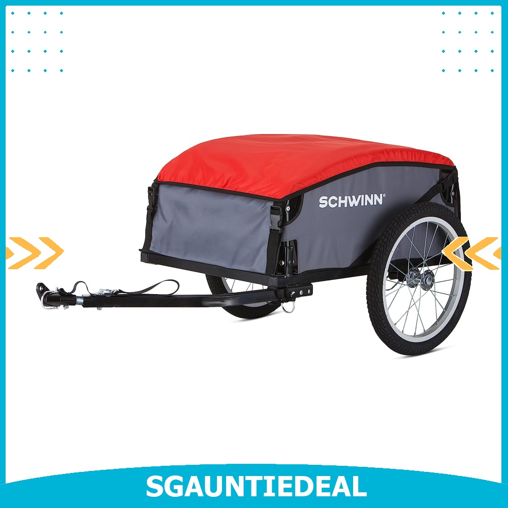Schwinn Day Tripper Cargo Bike Trailer, Folding Frame, Quick Release