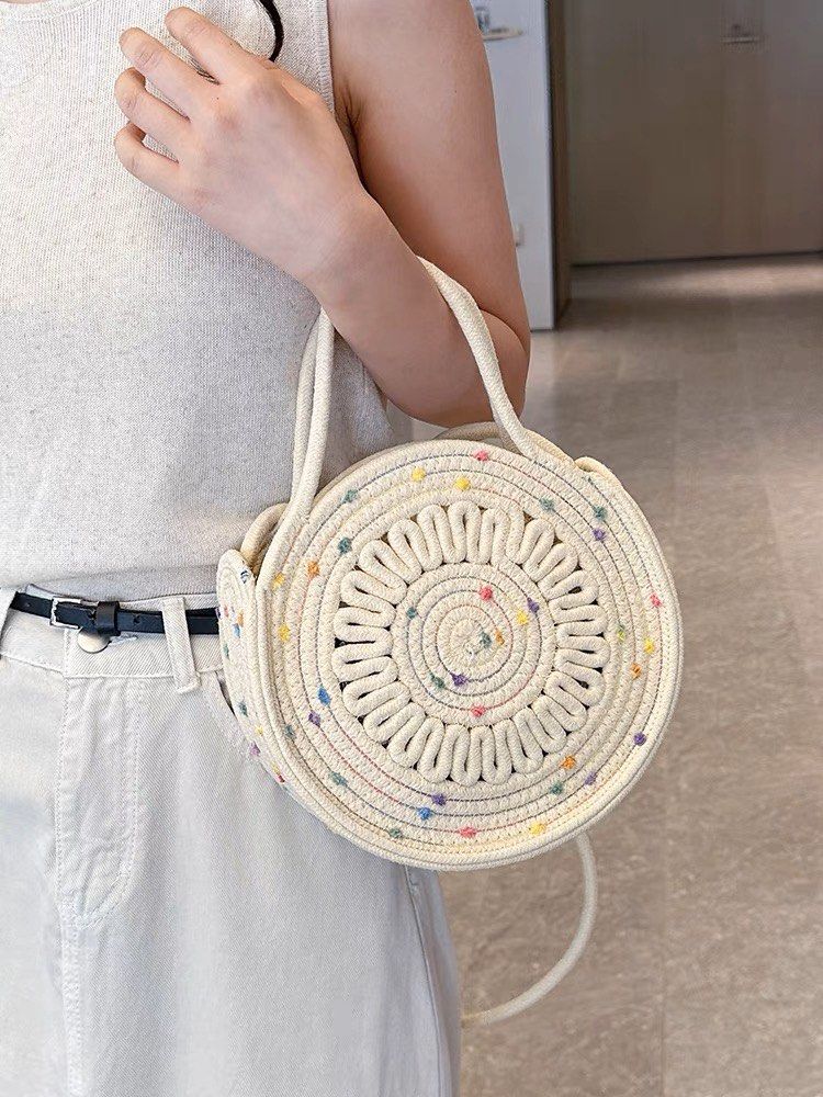 White cheap circle bag