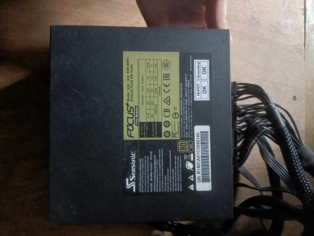 Seasonic Focus+ Gold 850W, Computers & Tech, Parts & Accessories ...