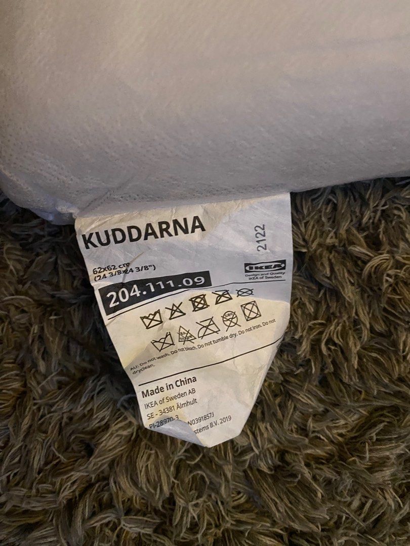 KUDDARNA Seat cushion, outdoor - grey 62x62 cm (24 3/8x24 3/8 )