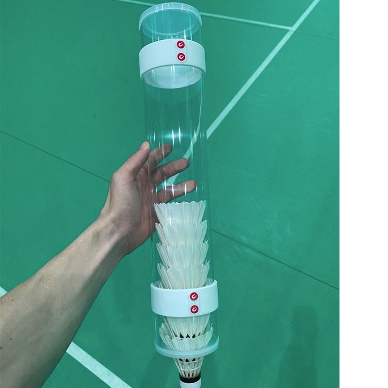 Shuttlecock Dispenser with Transparent Shuttlecocks Holder Tube, Sports