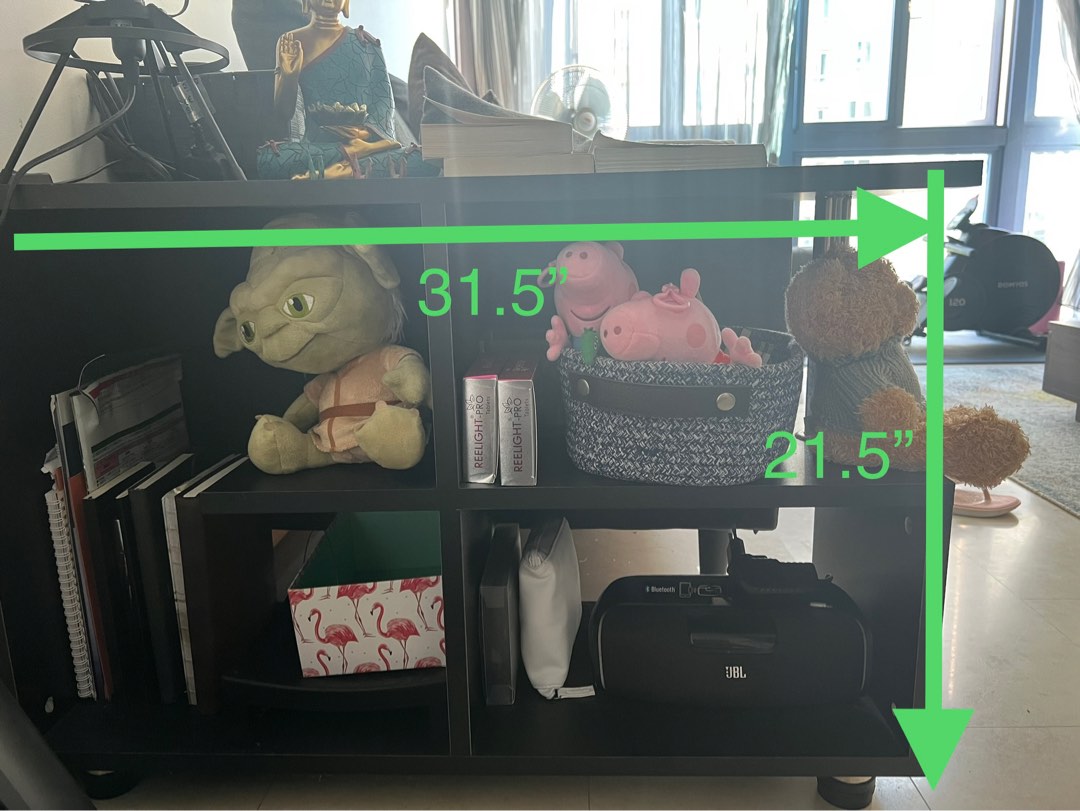 Side table with book storage, Furniture & Home Living, Furniture