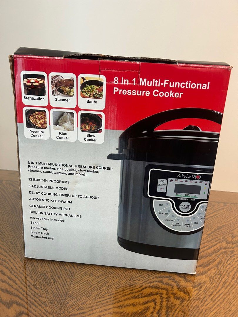 Sincere 8 in 1 Pressure Cooker TV Home Appliances Kitchen Appliances Cookers on Carousell