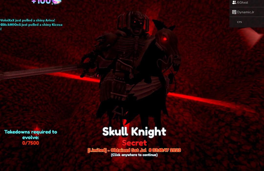 Anime Adventures Shiny Skull Knight evo, Video Gaming, Gaming