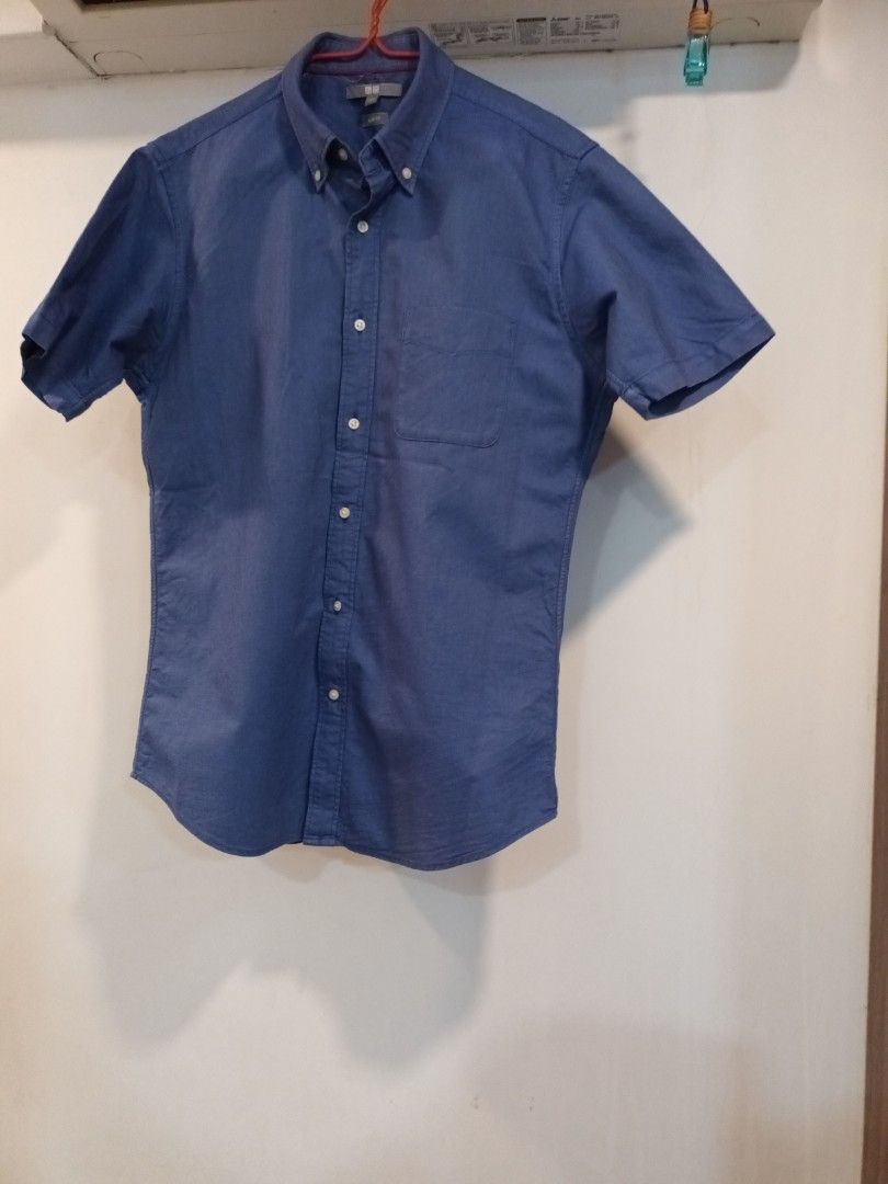 Smart Casual Blue button down shirt Men s Fashion Tops Sets
