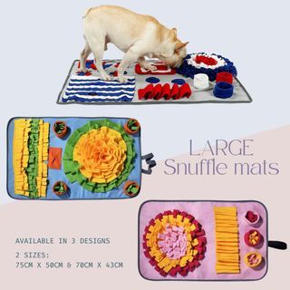 Snuffle Mat for Dogs, 17'' x 21'' Dog Sniffing Interactive Feeding Game  Boredom, Puzzle Toys Encourages Natural Foraging Skills and Stress Relief