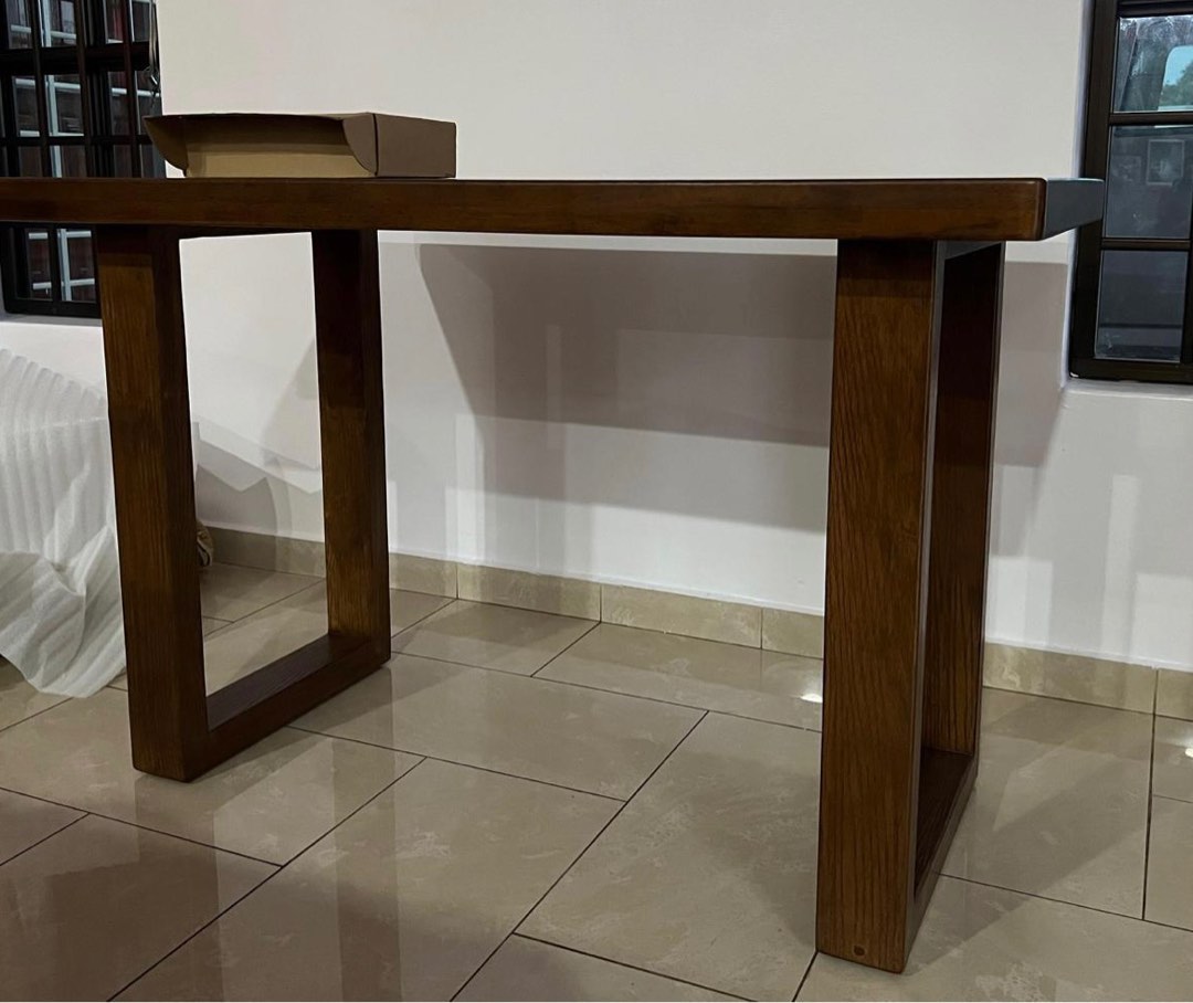 Rubber wood table, Furniture & Home Living, Furniture, Tables & Sets on