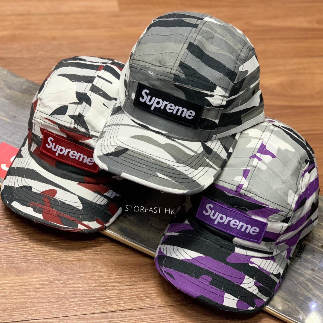 SS23🌟 Supreme Layered Camo Camp Cap 帽Made In USA, 名牌, 手袋及銀