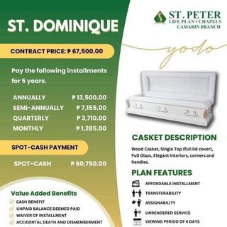 ST PETER Plan - St. Dominique  - Fully paid