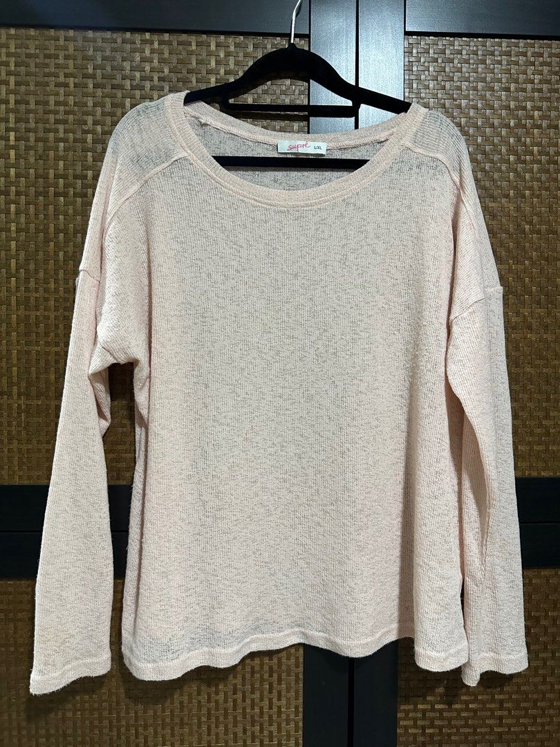 Supr Pink sweater Women s Fashion Tops Longsleeves on Carousell