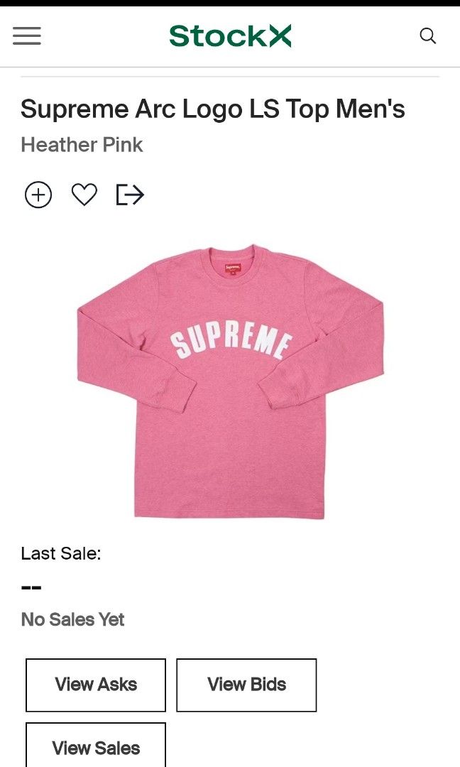 SUPREME ARC LOGO LONG SLEEVE